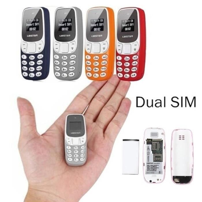 HURRISE petit téléphone portable à clavier Mini téléphone portable petit  numéroteur de casque Bluetooth de téléphone - Cdiscount Téléphonie