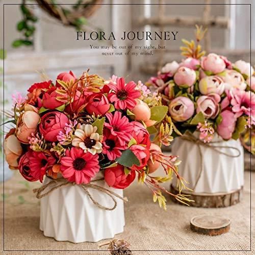 30 Fausses Fleurs Déco 4-8cm - 5 Couleurs Pour DIY, Mariage, Scrapbooking
