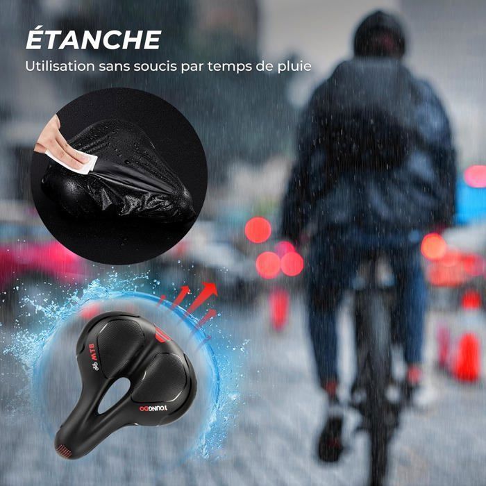 Selle De Vélo Ergonomique Avec Fente – Homme/Femme – VTT/Ville – Noir