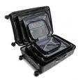 Kono Set de 4 Valises de Voyage (55/66/76cm) Rigide Valise Cabine à roulettes et Serrure TSA & Portable Vanity Case, Noir-5