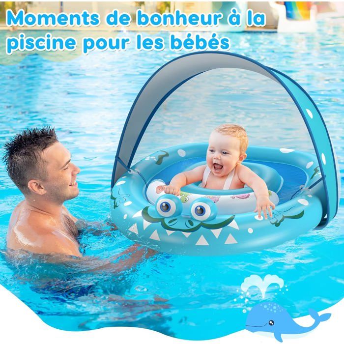 Bouee Bebe, Flotteur Bouée Bébé Anneau de Bain avec Auvent Gonflable pour Piscine avec Console de Jeux - Convient aux Enfants de 6 Mois à 3 Ans Bouee Bebe, Flotteur Bouée Bébé Anneau de Bain avec Auvent Gonflable pour Piscine avec Console de Jeux - Convient aux Enfants de 6 Mois à 3 Ans