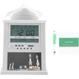Horloge de prière islamique musulmane Azan alarme de prière numérique Azan horloge de Table batterie d'argent exclue-0