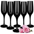 6 verres à champagne noir 200ml flûtes à champagne champagne Verre à champagne Prosecco Verre Prosecco 4260542964901-0