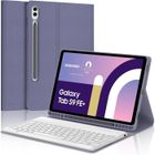 040PARTS Clavier pour Samsung Galaxy Tab S9 FE+/Tab S9+ Plus 12.4" 2023, AZERTY Français Clavier Détachable Bluetooth, Violet Lavande
