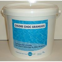 Chlore choc piscine - Granulé 5 kg - Traitement curatif - Désinfectant simple et économique
