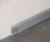 Plinthe passe-câbles PVC 50 mm - Gris - 2.60 m