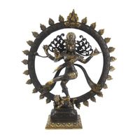 Grande Statue Shiva Nataraja en bronze 50cm. Décoration Indienne Doré