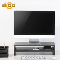 RICOO Rehausseur écran PC 54 x 26 x 14 cm FS0114-S Support Moniteur Bureau Noir
