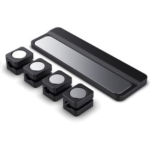 ENROULEUR Noir--Enrouleur de Câble Magnétique en Silicone, Fixateur de Câble USB, Support de Ligne, réinitialisation de