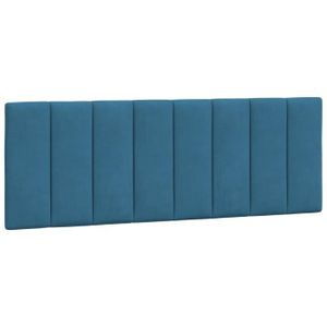 TÊTE DE LIT ZREODIS Coussin de tête de lit bleu 140 cm velours