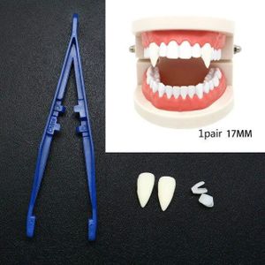 1 Paires De Dents De Vampire Crocs Accessoires De Costume D Halloween Fausses Dents Colle Solide Modele 19mm Hypddiya00524 Achat Vente Kit De Decoration Cdiscount