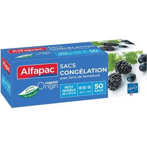 Alfapac Sacs Congélation 1L Double zip x25 