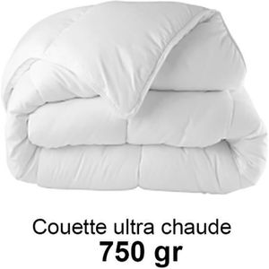COUETTE Couette Blanche Microfibre 220 x 240cm- 750gr/m² -