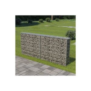 PIERRE - GABION PIERRE Mur à gabion avec couvercles Acier galvanisé 200 x