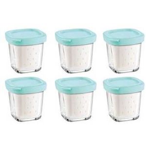 MONBOCO, Lot de 12 adaptateurs SEB MULTIDELICES pour rendre compatible vos  pots de yaourt en verre type la laitière avec la yaourtière, couvercles  hermétiques inclus