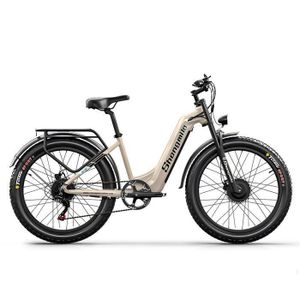 VÉLO ASSISTANCE ÉLEC Shengmilo MX03 - Vélo électrique 1000w Bafang - 26'' Adulte 7 vitesses - Fat bike électrique - 48V17.5AH Samsung batterie - bleu