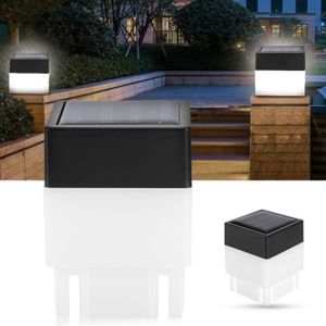 BALISE - BORNE SOLAIRE  Tbest Lumière LED à énergie solaire Lampe de Chemin Super Lumineuse, Lampes Solaires Carrées pour Jardin et Cour piscine borne