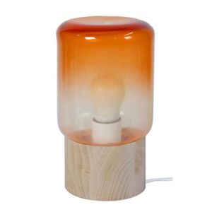 LAMPE A POSER TOSEL Lampe à poser 1 lumière - luminaire intérieur - verre orange - Style inspiration nordique - H22cm L12cm P12cm