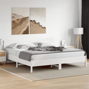 TÊTE DE LIT NEUF Tête de lit blanc 180 cm bois massif de pin En Stock YESMAEFR AB844766