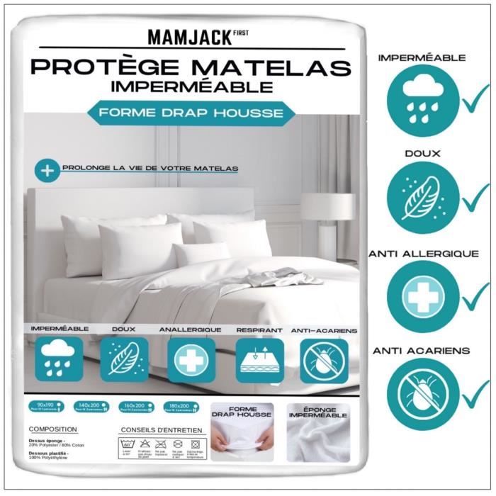 Protège matelas anti-acariens Microstop molleton imperméable