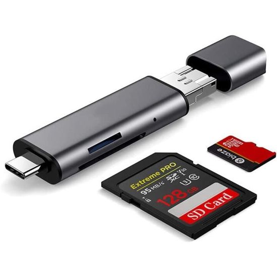 TD® Lecteur de carte SD USB mémoire interne micro adaptateur ordinateurs  portables clé haute performance petit compact port noir - Cdiscount  Informatique