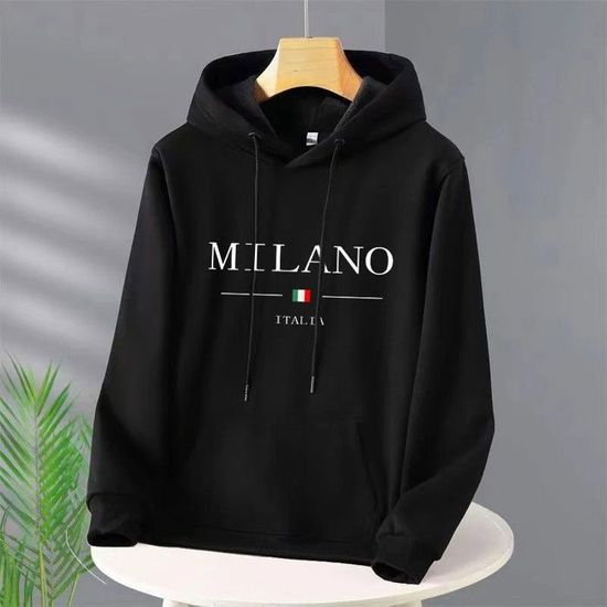 Sweat à Capuche Demi-zip Homme - Polyester Confort - Poche Kangourou - Coupe Standard - Idéal Sport, Décontracté