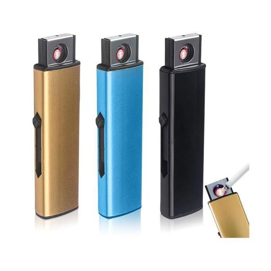 Briquets Briquet ÉLectrique Double Arc, Briquets ÉLectroniques USB Rechargeables Coupe-Vent Sans