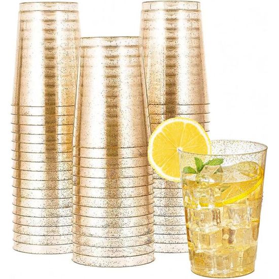 50 Verrines Plastique Réutilisables 100 ML & 50 Cuillères plastiques