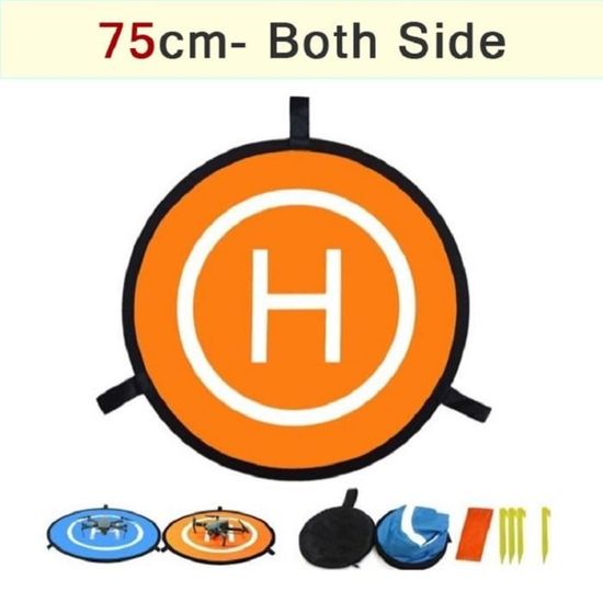 Tapis D'Atterrissage Pliable Pour Drone 75 Cm - Imperméable, Réfléchissant, Avec Piquets | Tissu Oxford, Sac De Transport Inclus - 3