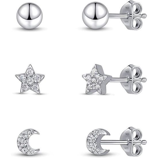 Boucles D'oreilles Créoles Argent Sterling 925 - Fermoir Dormeuses - Boutique Privée