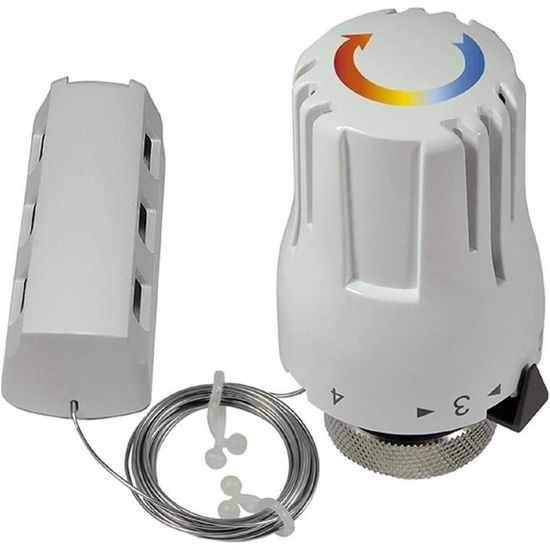 Tête Thermostatique Avec Capteur À Distance Intégré | Thermostat Rempli ...