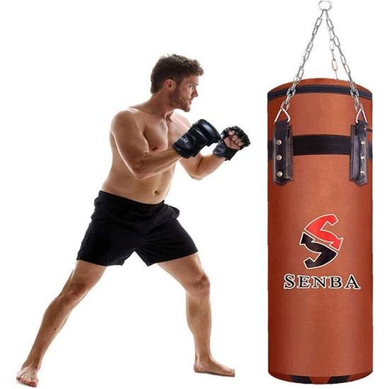 Sacs de Frappe Boxe 120cm Cuir De Vache Lourd Sacs De Frappe Coup De Pied Sac De Boxe Sac De