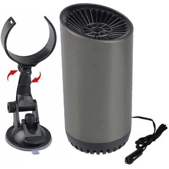 Chauffage Voiture 12V 300W TOTMOX 2-en-1 Ventilateur Chauffant Et Refroidissant - Dégivreur Pare-Brise Avec Allume-Cigare