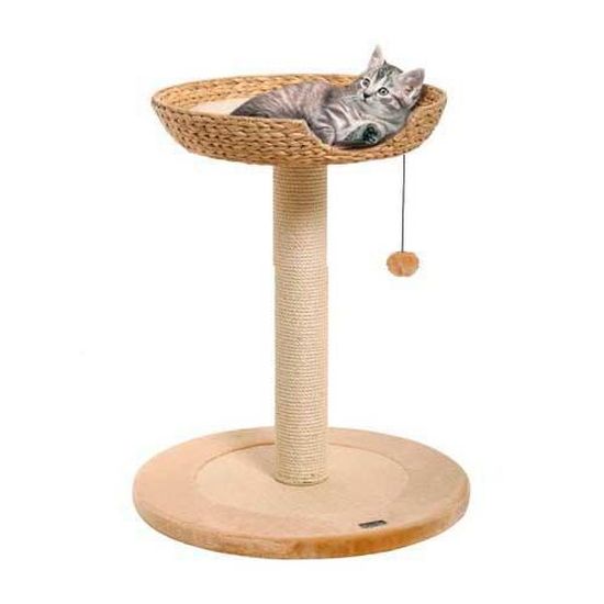Arbre A Chat Avec Corbeille En Feuilles De Bana Cdiscount Animalerie