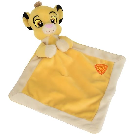 Disney Simba le lion Peluche Couverture jaune vert 25 cm Disney Simba le lion Peluche Couverture jaune vert 25 cm