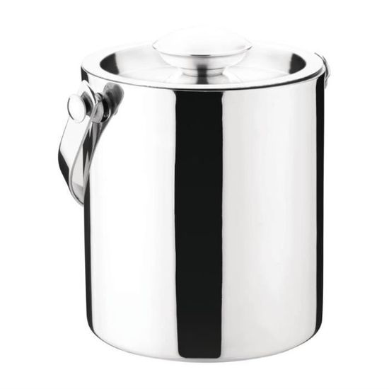 Seau à Vin Et Glace Oggi Ice & Wine – Acier Inoxydable – Couvercle Rabattable Et Pelle à Glace – 4 Litres