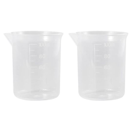 Lot De 6 Béchers Plastique Gradués – 25/50/100/150/250/500 Ml – Matériel Scientifique, Cuisine, Mesure Précise, Empilables & Incassables