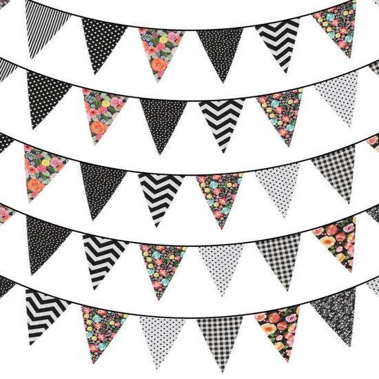 Guirlande De Fanions Triangulaires En Coton Pour Décoration D'automne, Mariage, Fête D'anniversaire, Thanksgiving, Maison, Chambre D'enfant, Jardin (orange + 36 Pièces