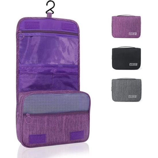 Trousse De Toilette - Sac Voyage Femme Crochet Suspension Maquillage
