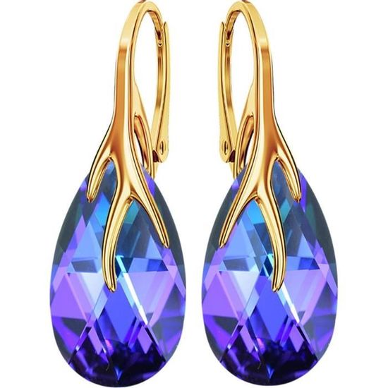 Boucles D'oreilles En Argent 925 Avec émeraude Naturelle Et Diamants - Forme Poire, 7.11 Carats, Fait Main En Inde
