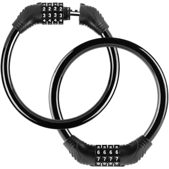 Antivol De Casque Valicaer - Câble Rétractable à Code 4 Chiffres Pour Vélo, Moto, Scooter
