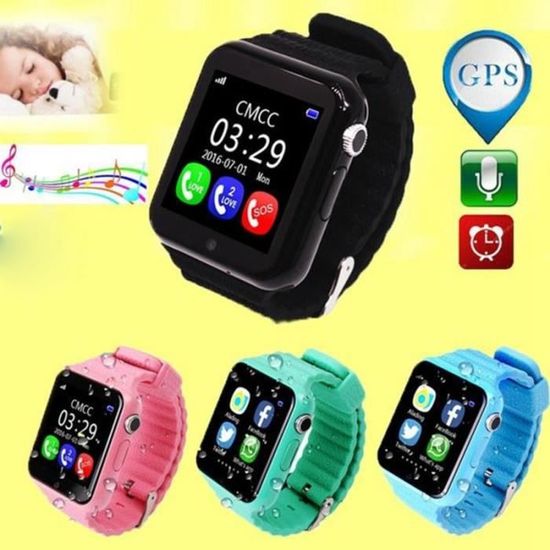 V7K GPS Smart Watch pour les enfants gar on fille Safe MONTRE