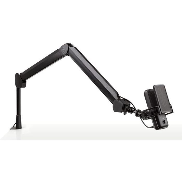 Elgato Wave Mic Arm Perche de studio haut de gamme avec passe câbles pince pour bureau adaptateurs 1 4" entièrement réglable idéale pour podcasts streaming jeux télétravail enregistrement - vue 2