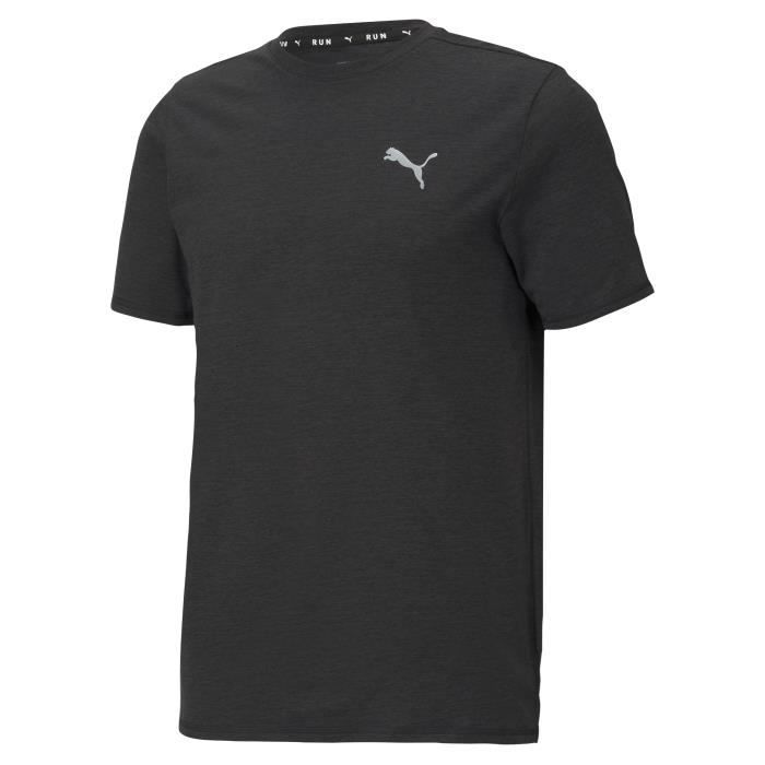 PUMA - T-shirt running - technologie DRYCELL évacuation humidité - polyester recyclé - noir - homme