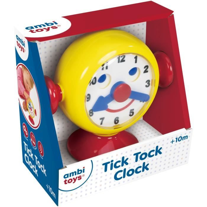 JUMBO 131235 - Tick Tock Clock - Réveil pour stimuler les capacités motrices des bébés