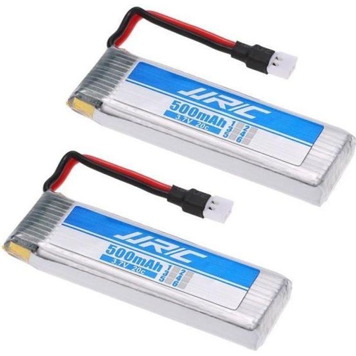 YUNIQUE FRANCE 2 Pieces Batterie 3.7V 500MAH 25C Pour JJRC H37 RC Drone Quadcopter