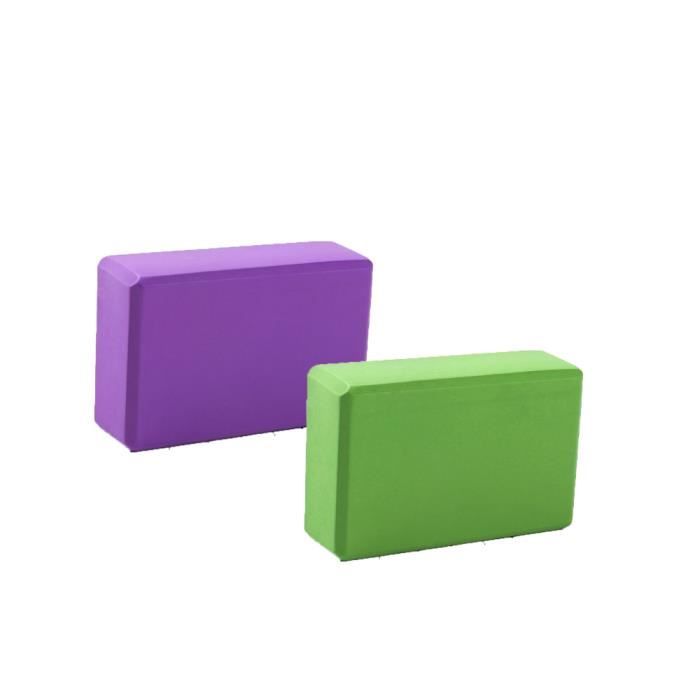 Lot de 2 Briques Yoga Haute Densité Eva Blocs Yoga Antidérapant Eco Non Toxique Design de Mode Légères,Exercices Relaxation Fitness