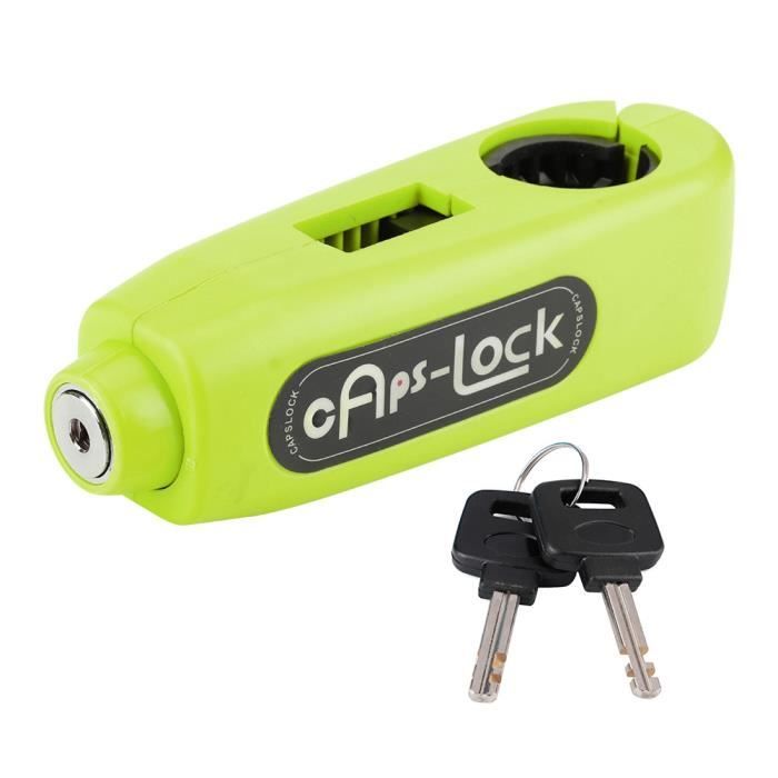 Guidon Verrouillage De Sécurité Frein Poignée De Gaz Protection Anti-Vol Universel Pour Moto Scooter Atv (Vert)