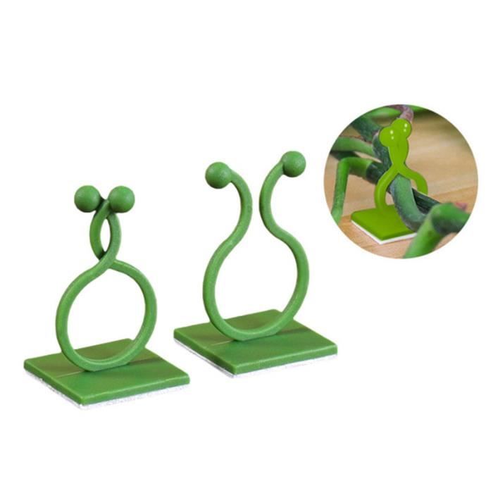 Clips de Support Réglable pour Plantes Caches de Tuteurs de Jardin Structure de Support Attache pou Vigne, Légumes, Tomates, Vert