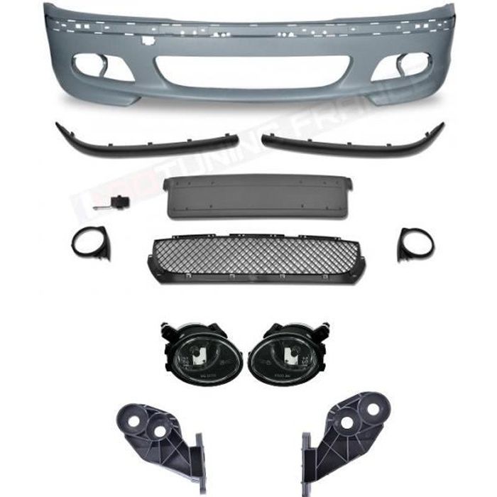 PARECHOC PARE CHOC AVANT PACK M M2 BMW SERIE 3 E46 BERLINE ET TOURING + 2 ANTIBROUILLARD + GLISSIERE